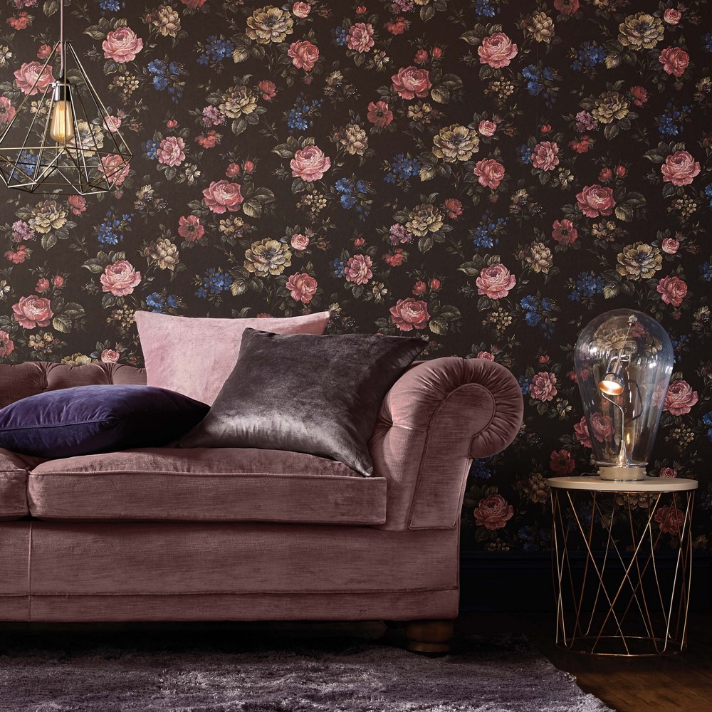 Muse Floral Wallpaper 103504 by Graham & Brown in Multi